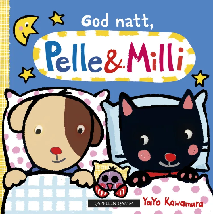 Omslag God natt, Pelle & Milli av Yayo Kawamura (Innbundet)