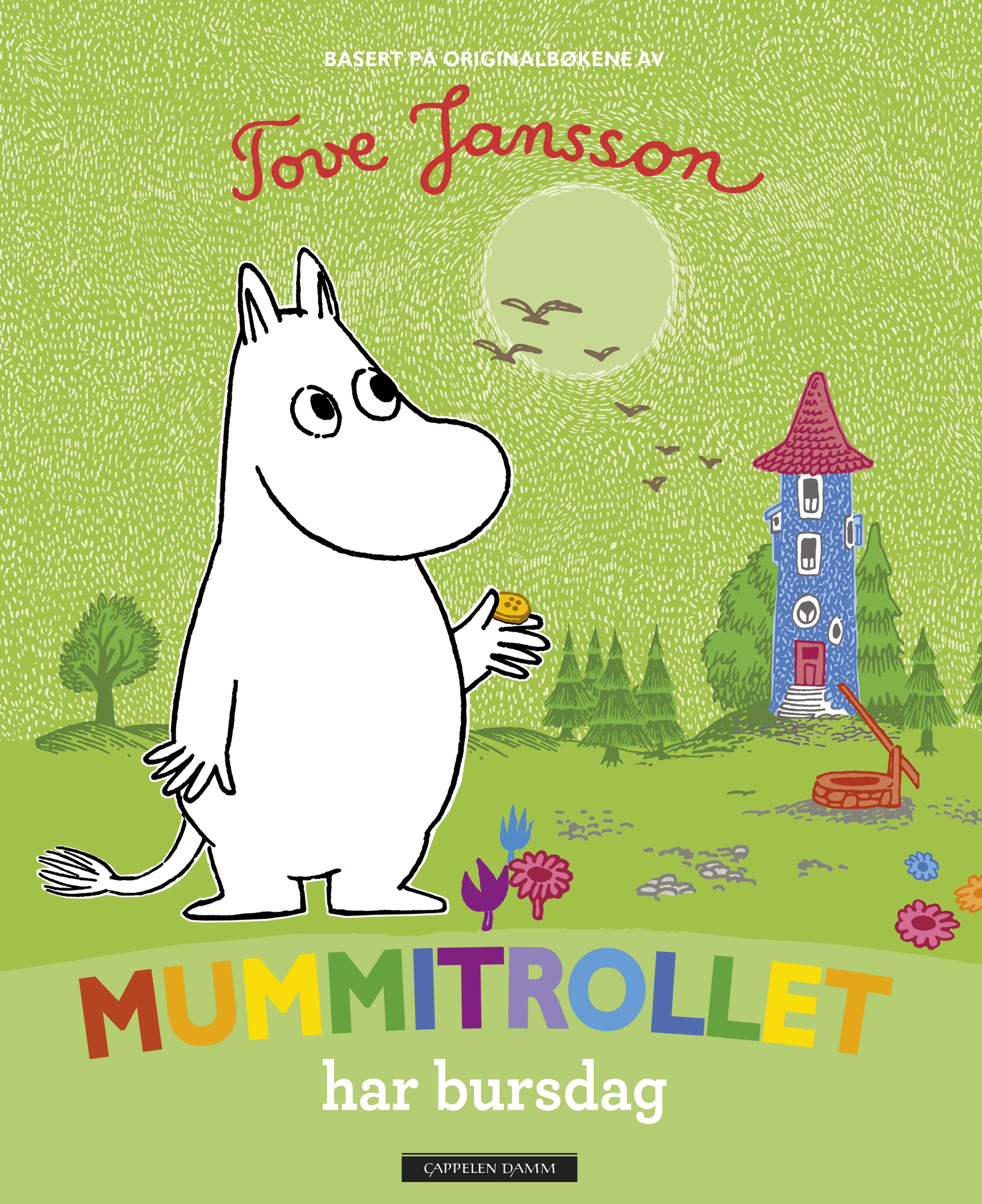 Omslag Mummitrollet har bursdag av Basert på en originalhistorie av Tove Jansson (Innbundet)