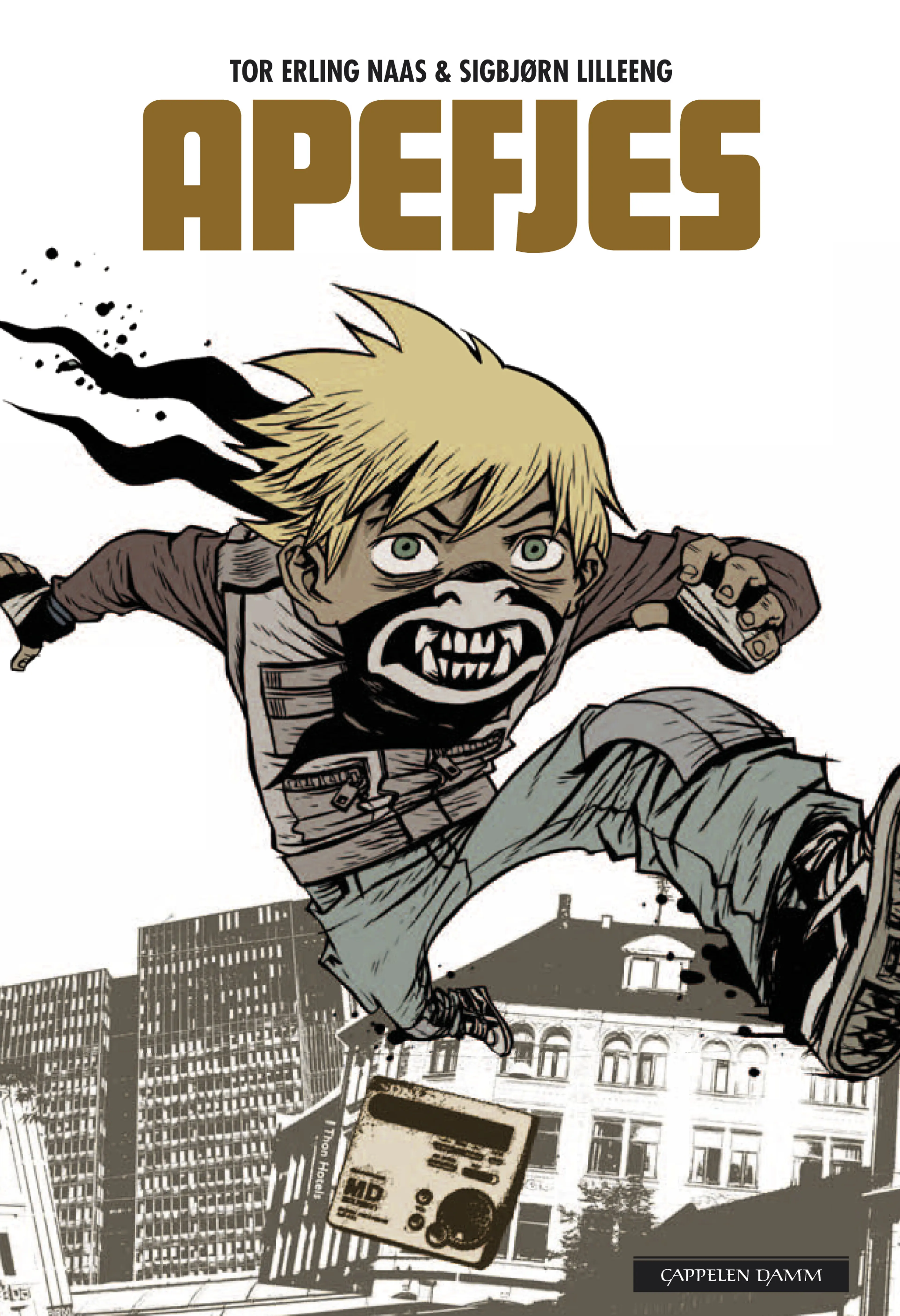 Omslag Apefjes av Tor Erling Naas (Innbundet)