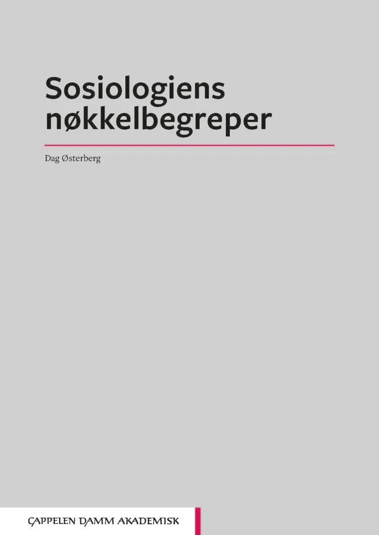 Omslag Sosiologiens nøkkelbegreper av Dag Østerberg (Ebok)