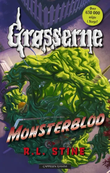 Omslag Grøsserne – Monsterblod av R.L. Stine (Innbundet)
