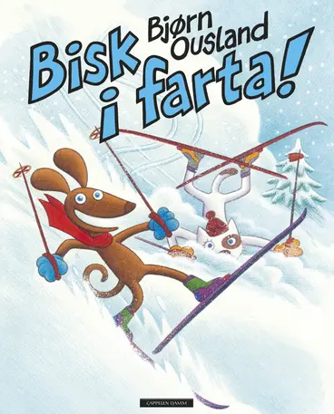 Omslag Bisk i farta (tegneserie) av Bjørn Ousland (Innbundet)