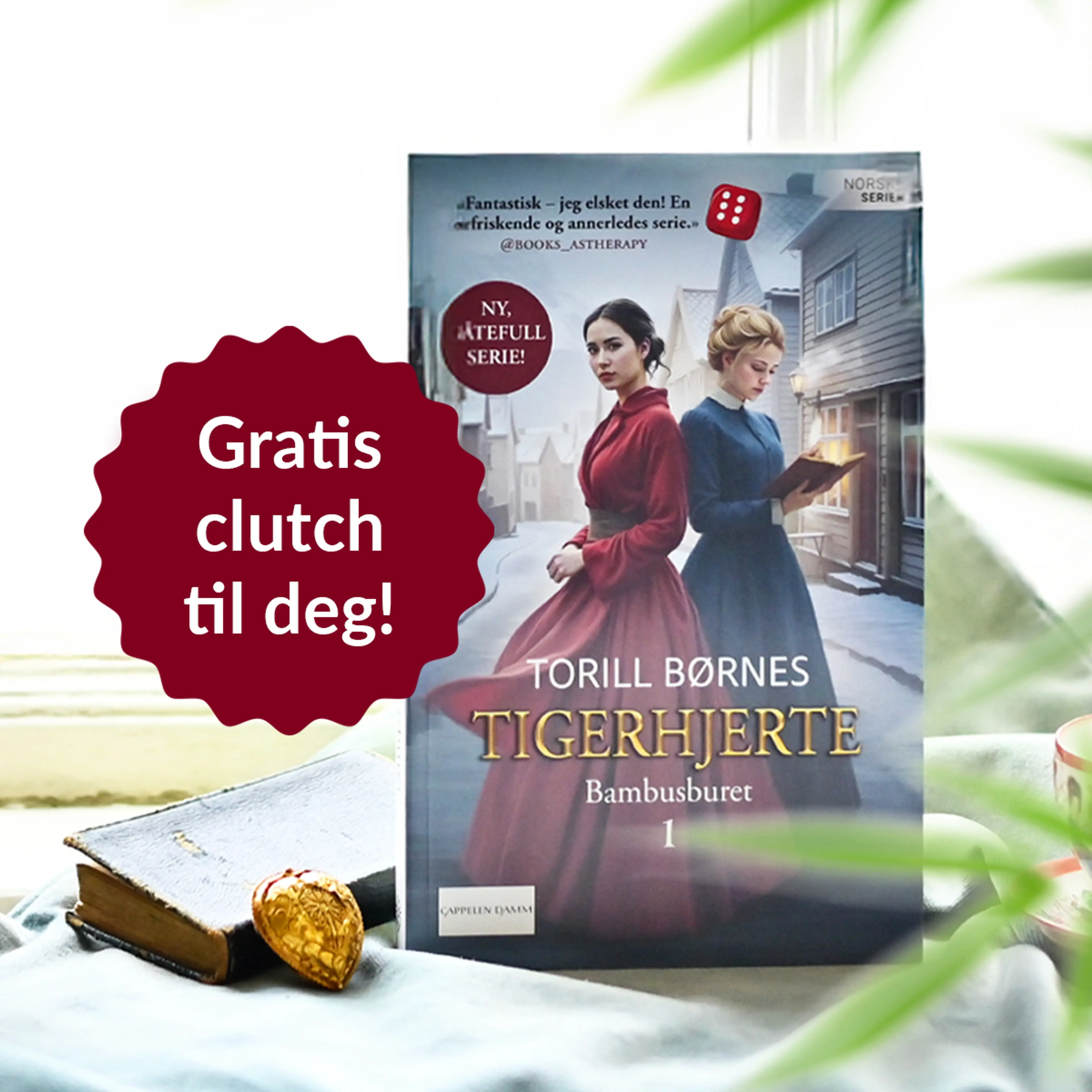 Foto av første bok i serien Tigerhjerte