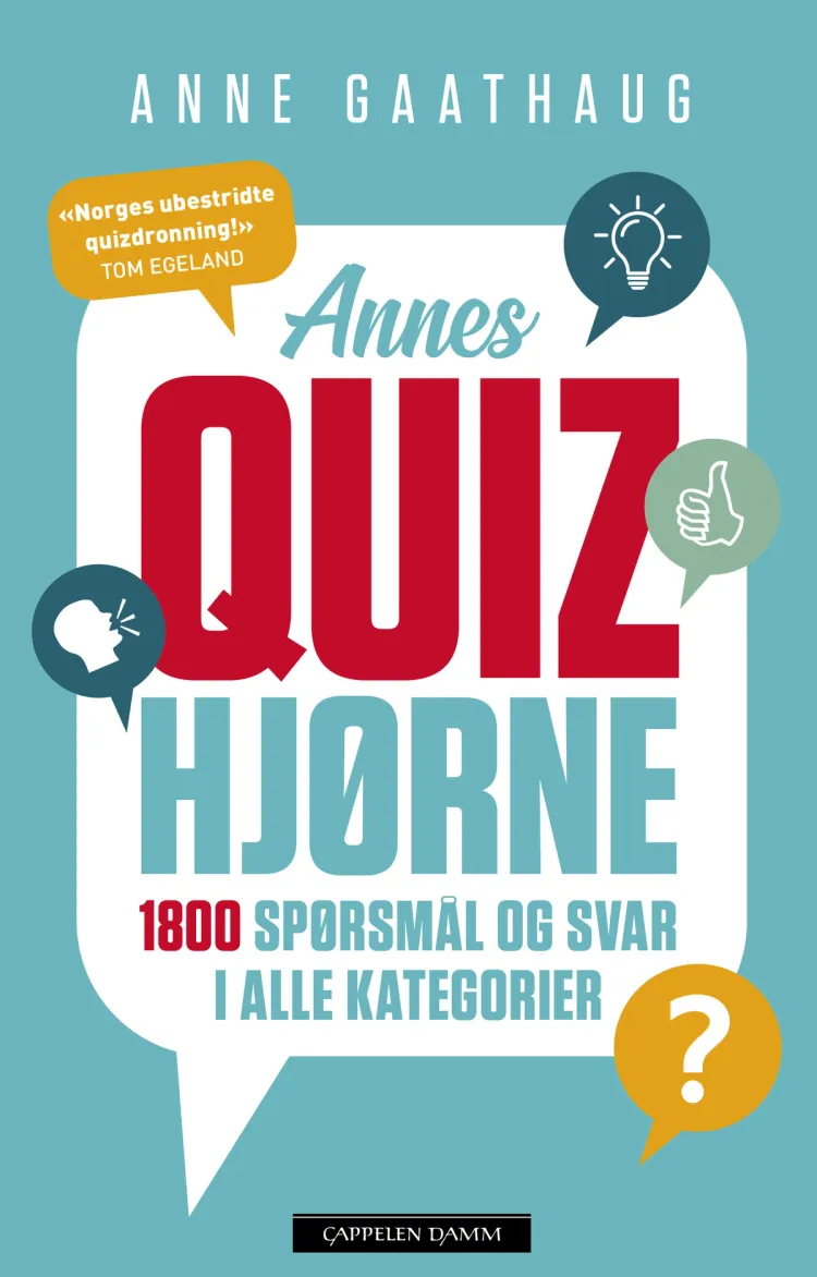 Omslag Annes Quizhjørne av Anne Gaathaug (Innbundet)