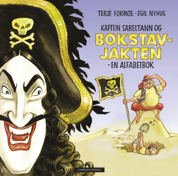 Omslag Kaptein Sabeltann og bokstavjakten av Terje Formoe og Egil Nyhus (Innbundet)