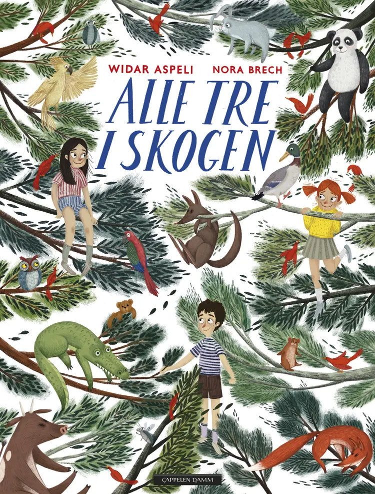 Omslag Alle tre i skogen av Widar Aspeli og Nora Brech (Ebok)