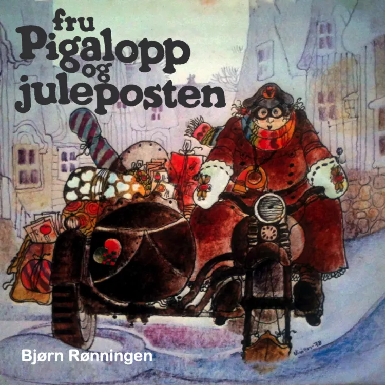 Omslag Fru Pigalopp og juleposten av Bjørn Rønningen (Lydbok)