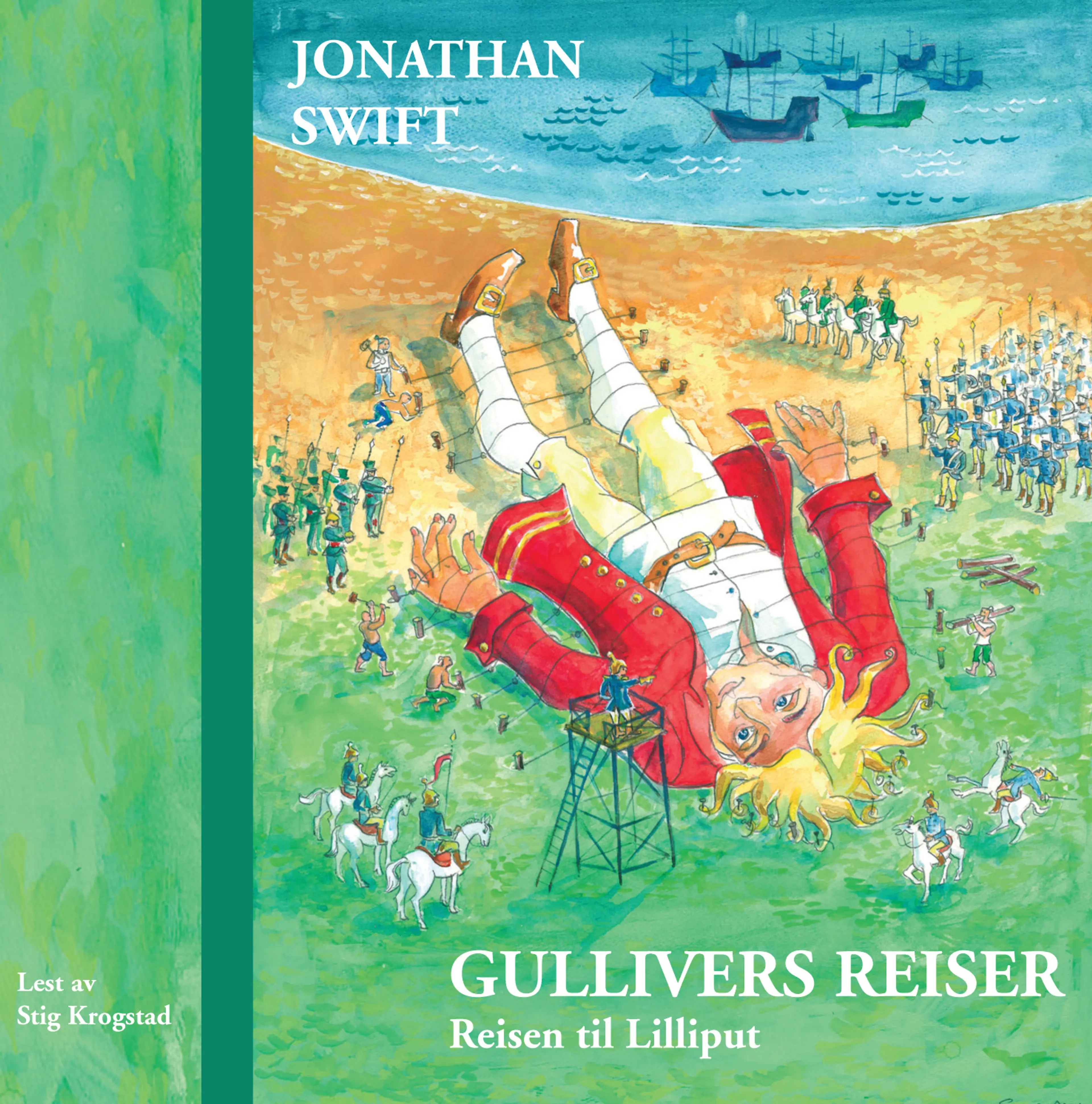 Omslag Gullivers reiser av Jonathan Swift (Lydbok)