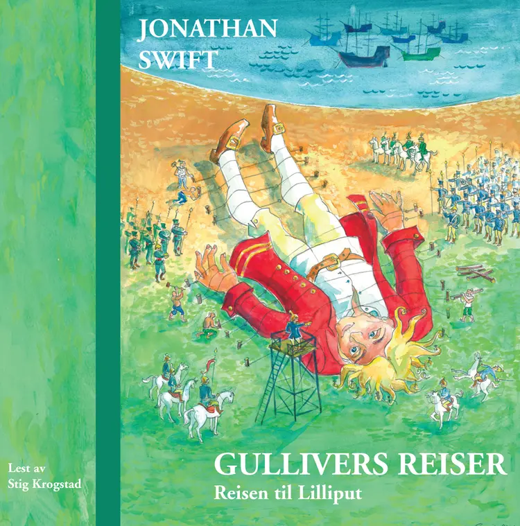 Omslag Gullivers reiser av Jonathan Swift (Lydbok)