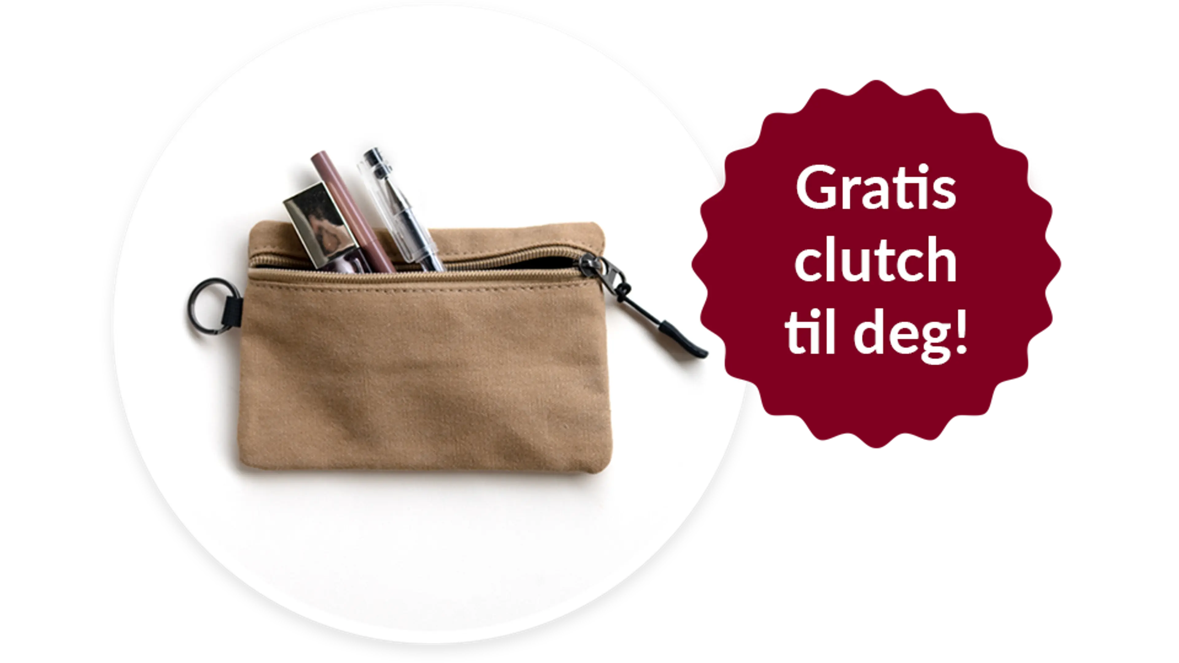 Foto av beige clutch