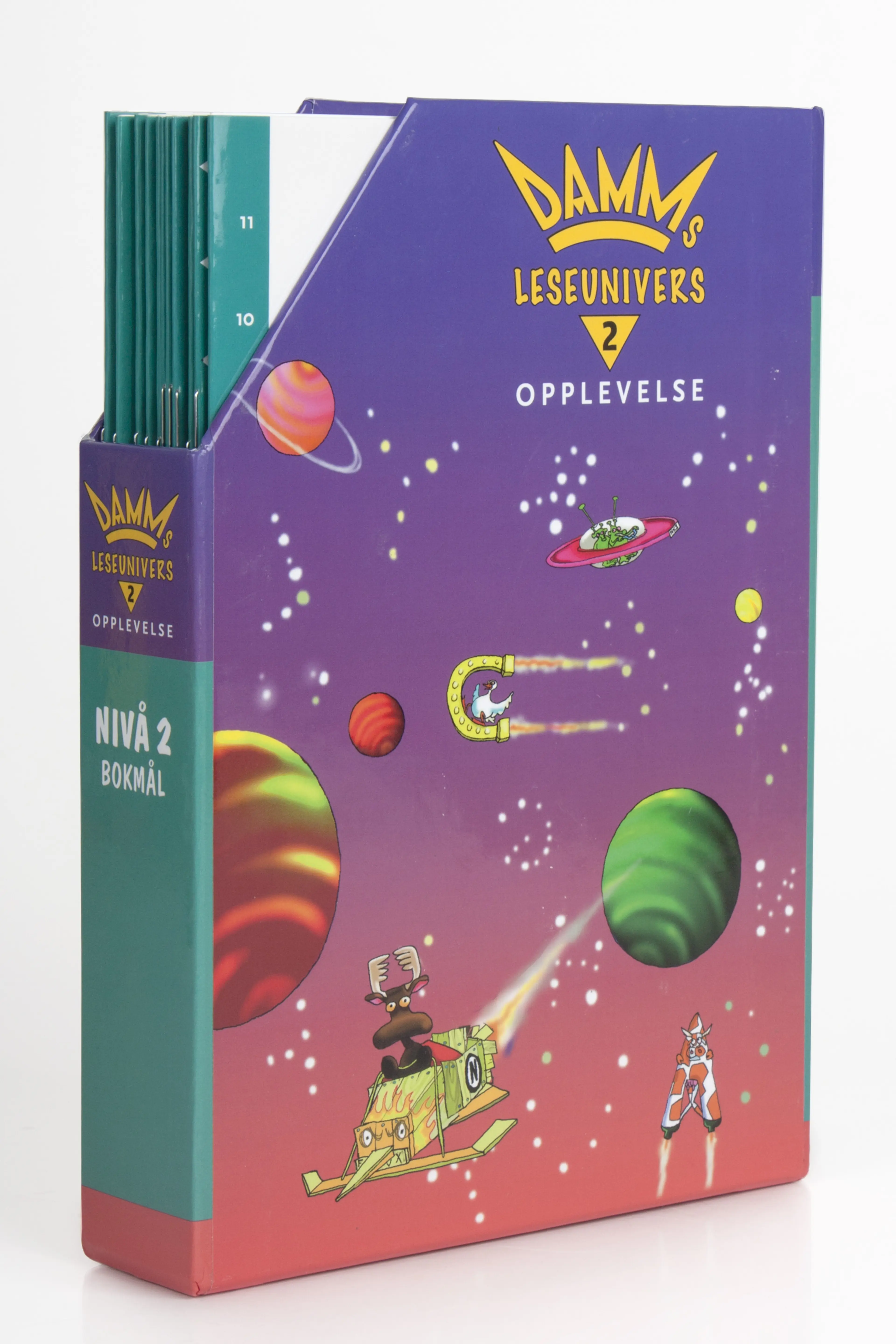 Omslag Damms leseunivers 2 Opplevelse Nivå 2 av Malin Wedsberg (Eske)