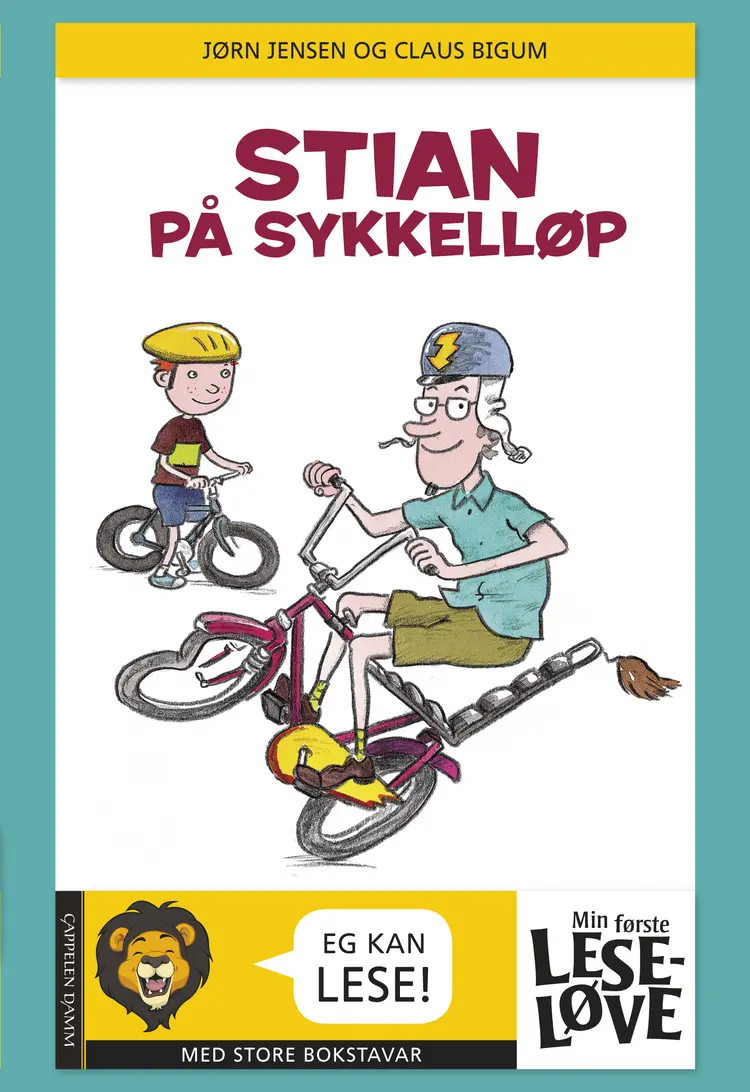 Omslag Min første leseløve - Stian på sykkelløp av Jørn Jensen (Innbundet)
