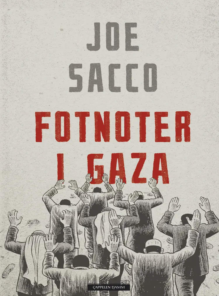 Omslag Fotnoter i Gaza av Joe Sacco (Innbundet)