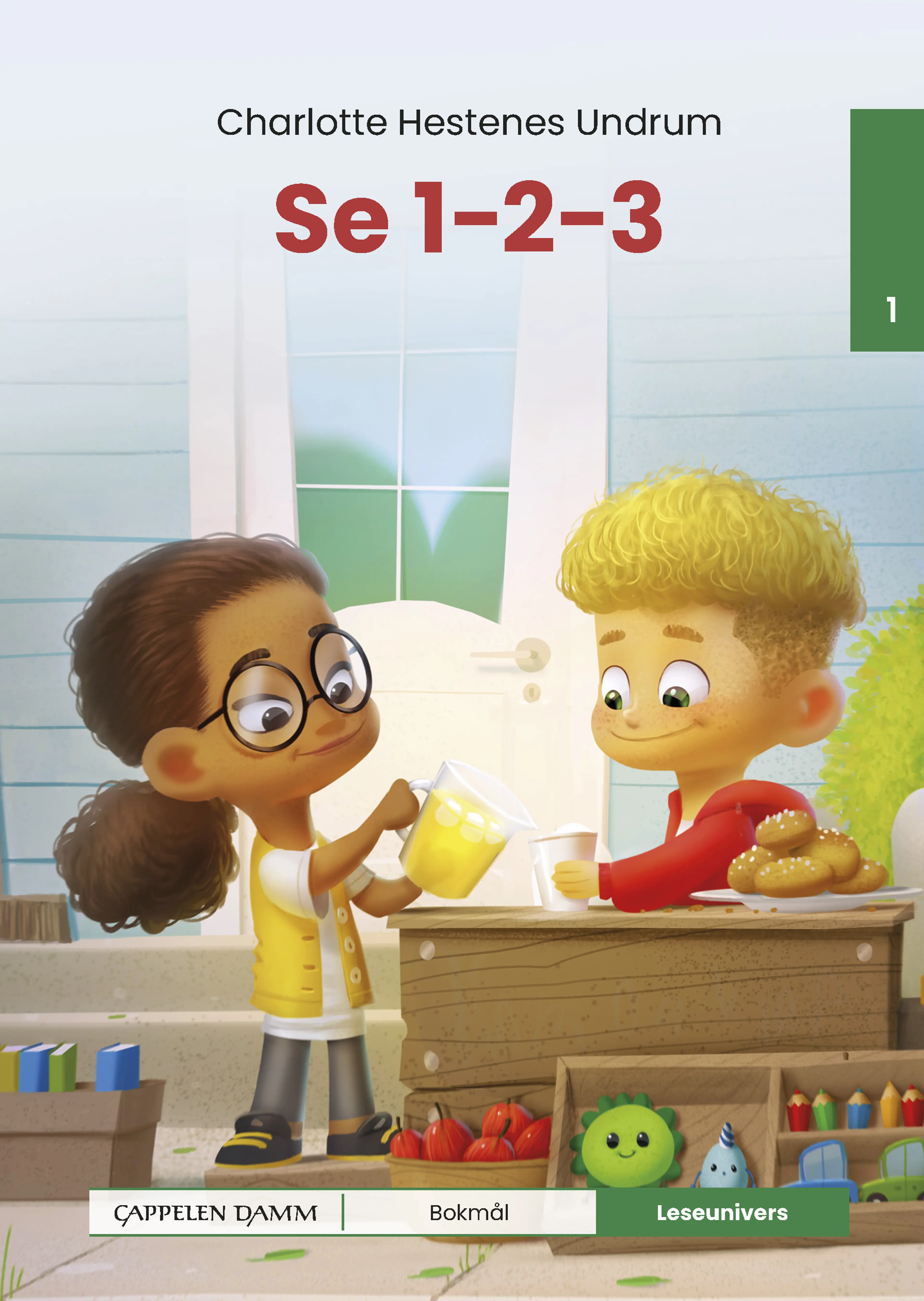 Omslag Leseunivers 1: Se 1-2-3 av Charlotte Hestenes Undrum (Innbundet)