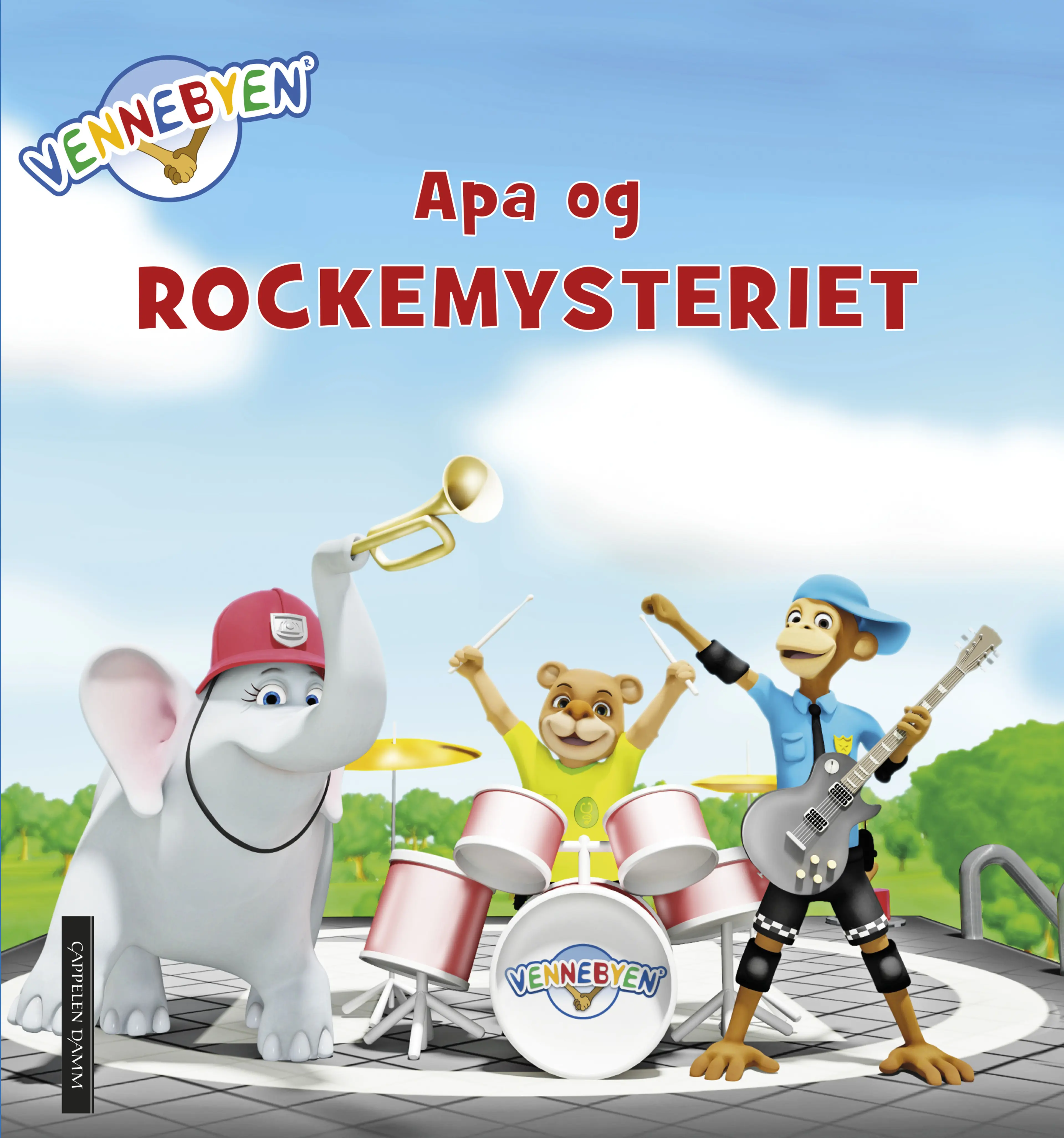 Omslag Vennebyen - Apa og rockemysteriet av CreaCon Entertainment AS (Innbundet)