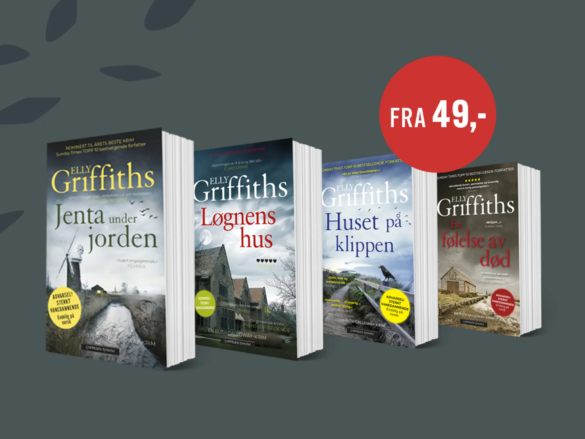 Fire bøker i serien om Ruth Galloway
