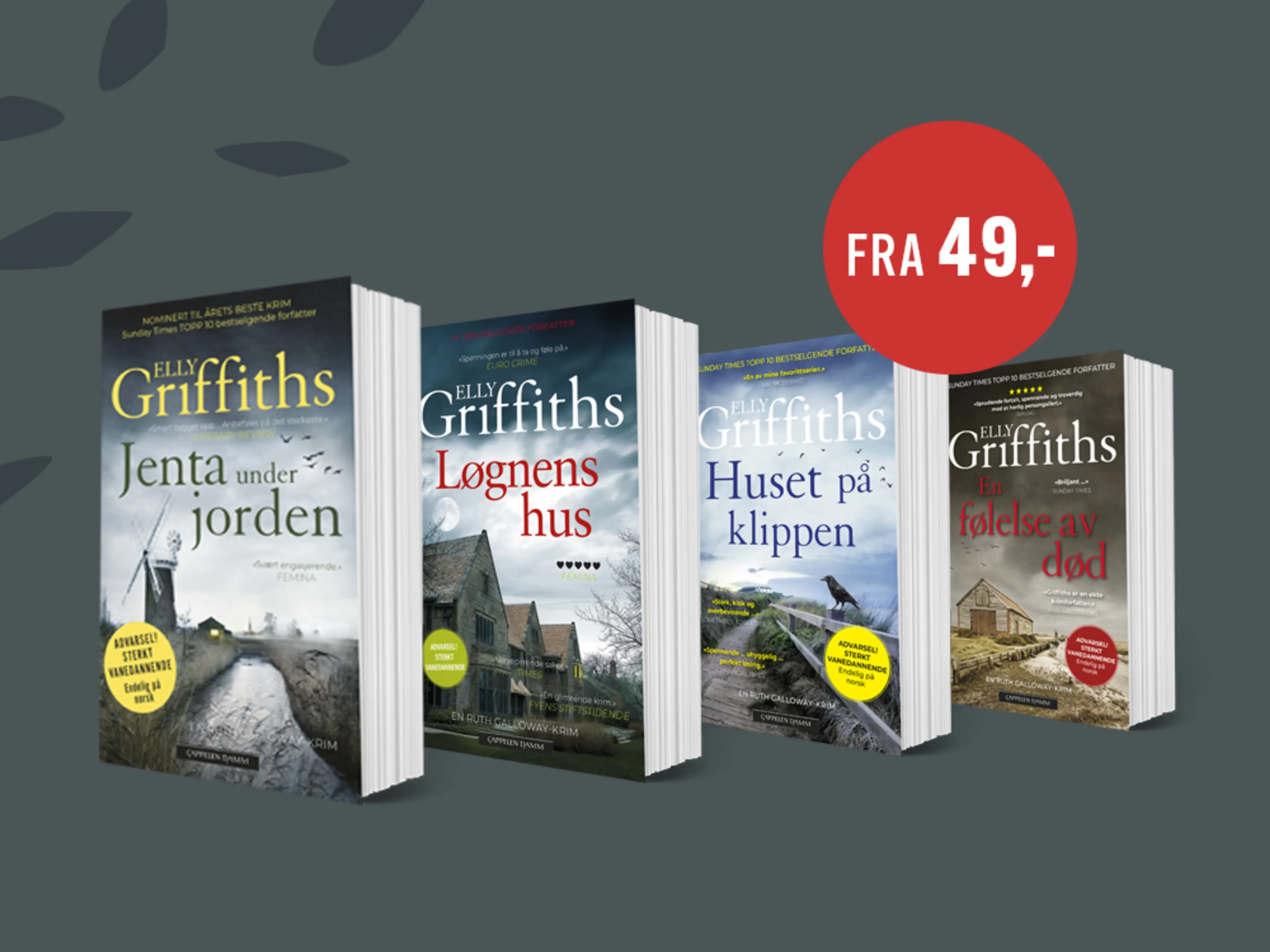 Fire bøker i serien om Ruth Galloway