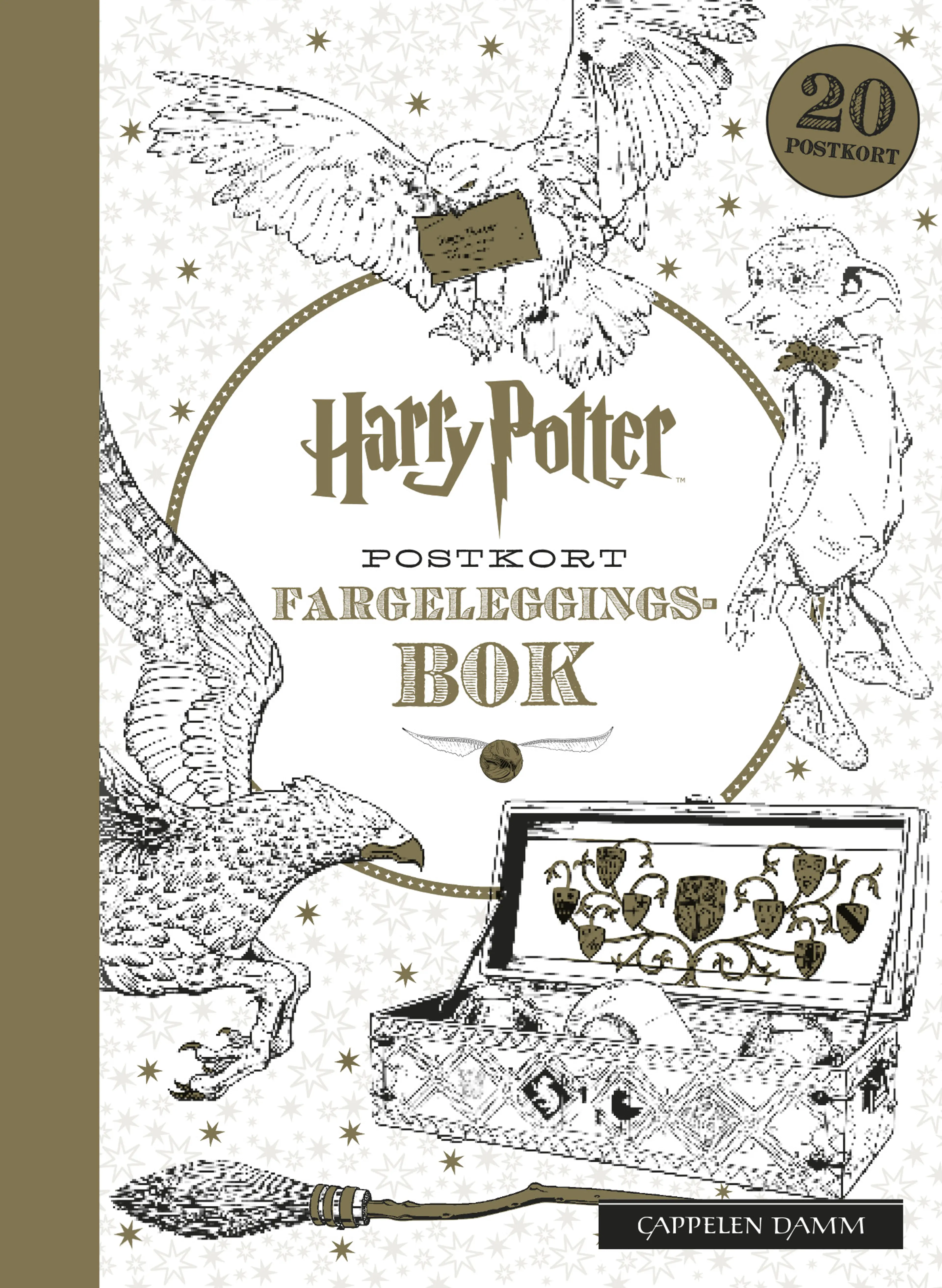 Omslag Harry Potter Postkort Fargeleggingsbok (Heftet)