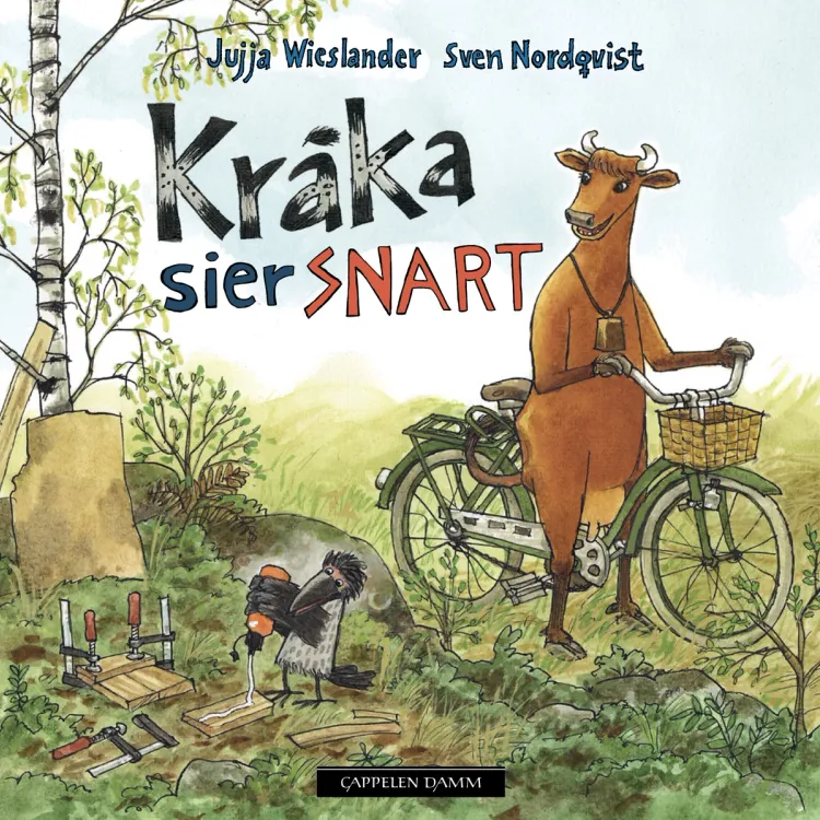 Omslag Mamma Mø: Kråka sier SNART av Jujja Wieslander (Innbundet)