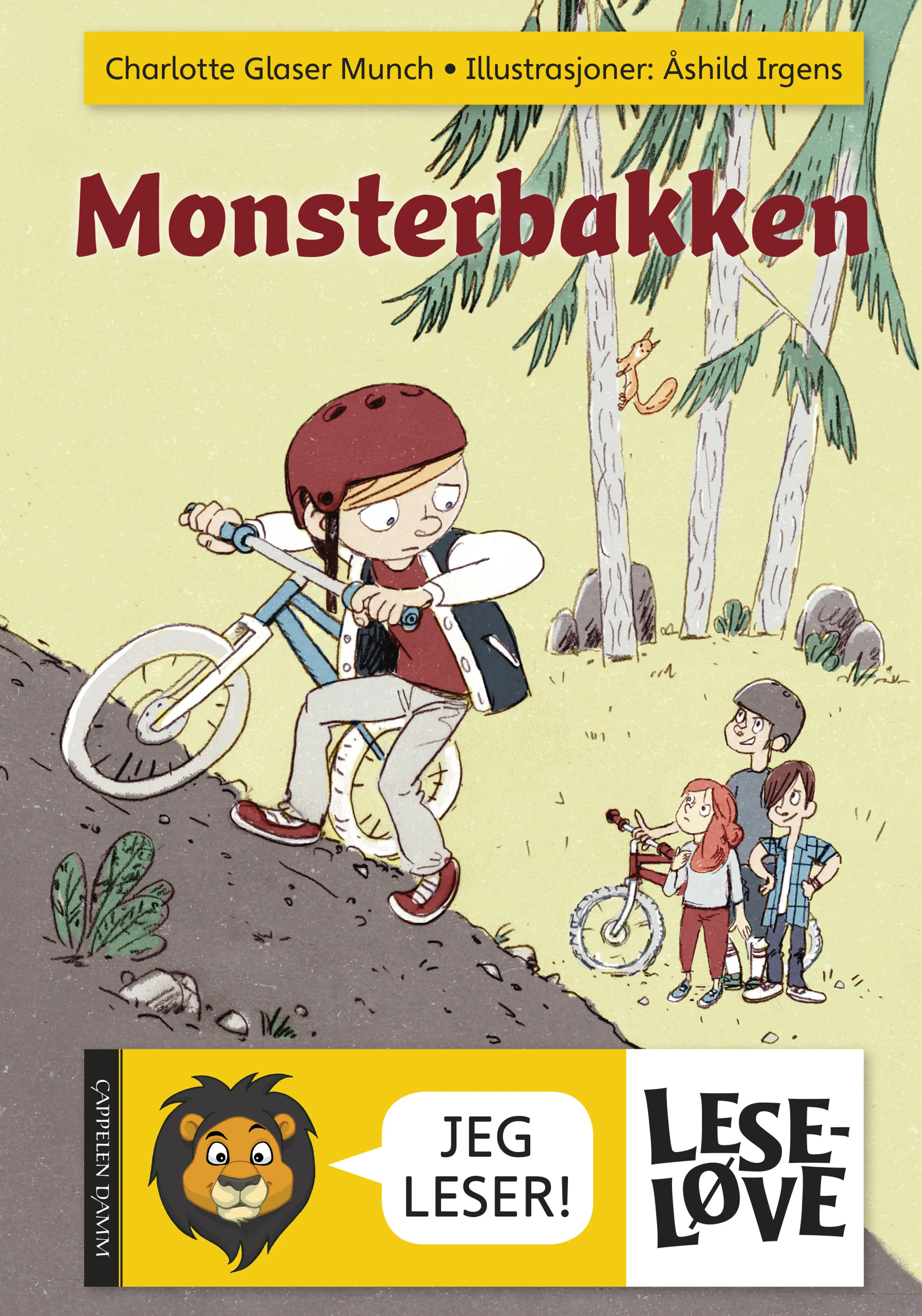 Omslag Leseløve - Monsterbakken av Charlotte Glaser Munch (Innbundet)
