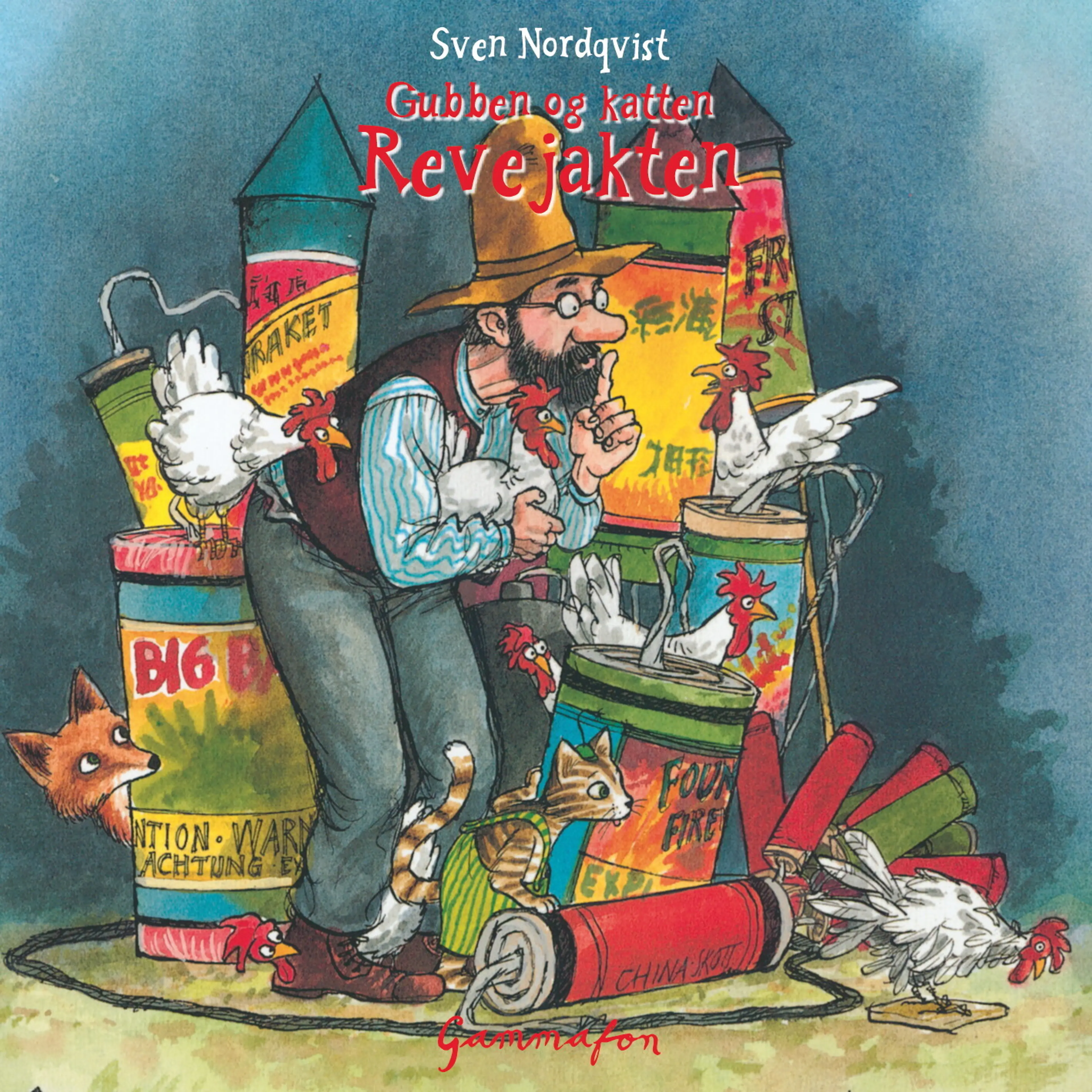 Omslag Gubben og katten - Revejakten av Sven Nordqvist (Lydbok)