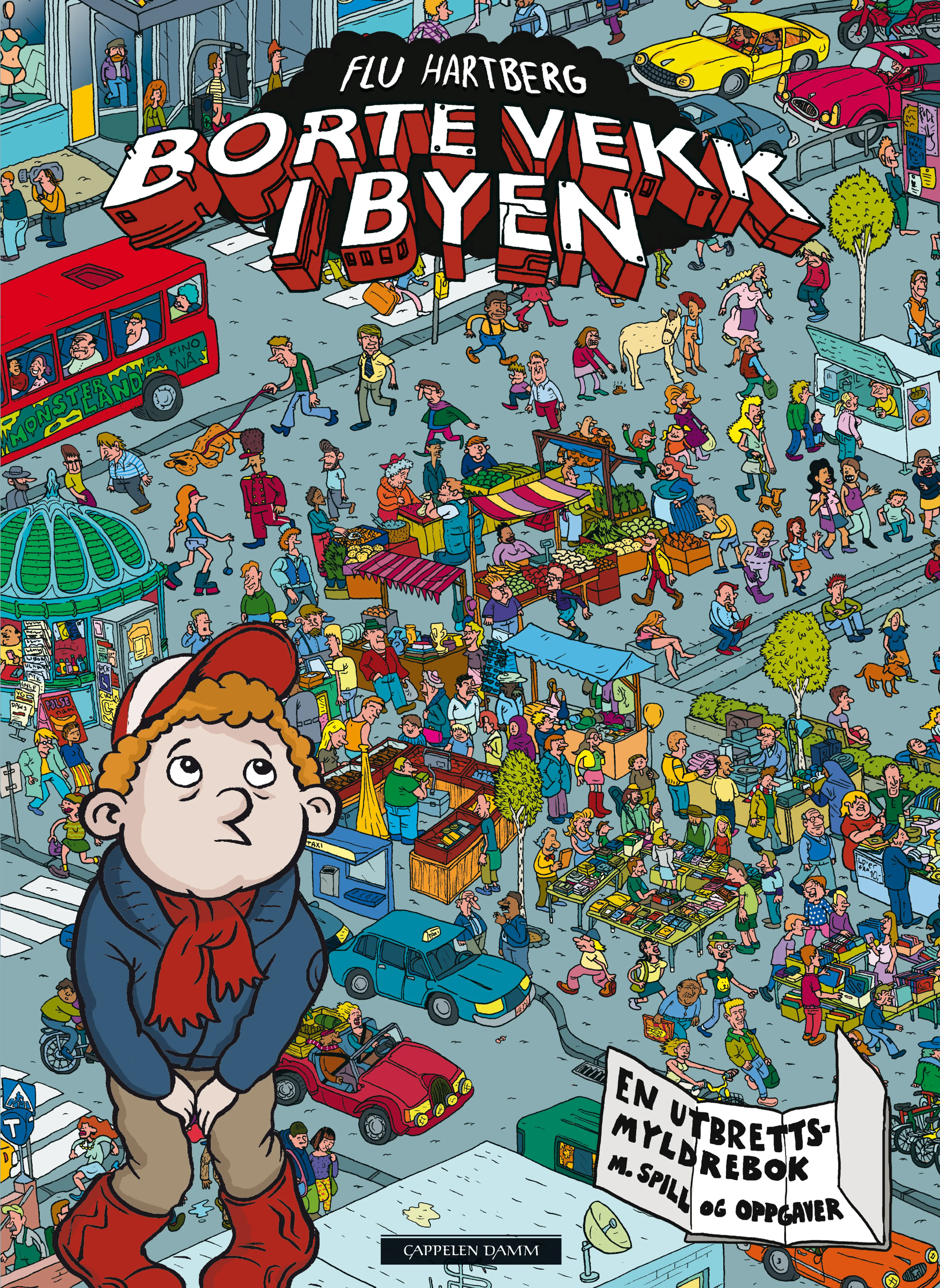 Omslag Borte vekk i byen av Flu Hartberg (Innbundet)