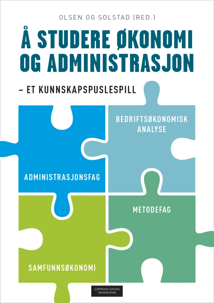 Omslag Å studere økonomi og administrasjon av Trude Høgvold Olsen og Elsa Solstad (red.) (Heftet)