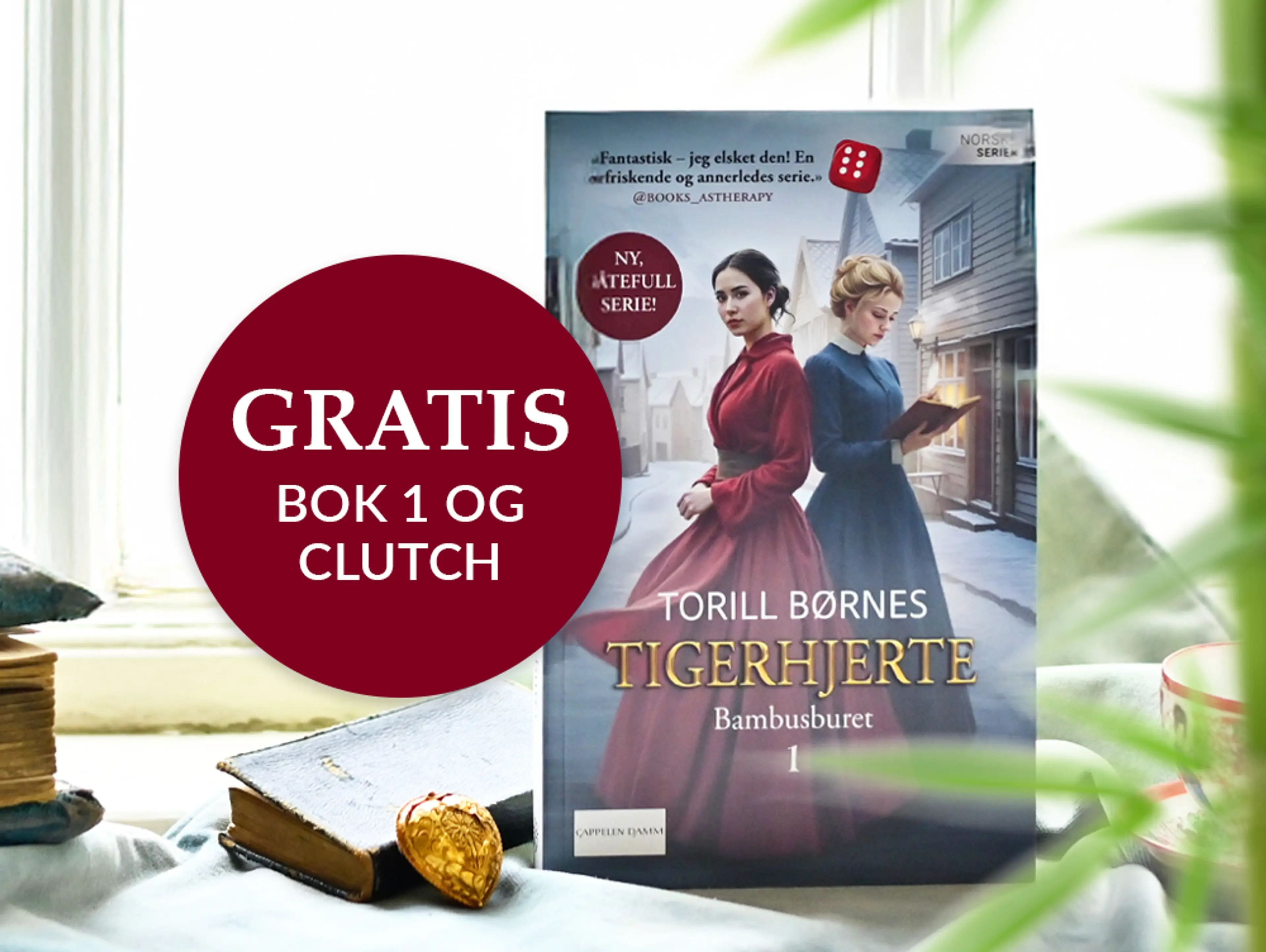 Foto av første bok i serien Tigerhjerte