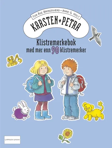Omslag Karsten og Petra klistremerkebok av Tor Åge Bringsværd (Heftet)