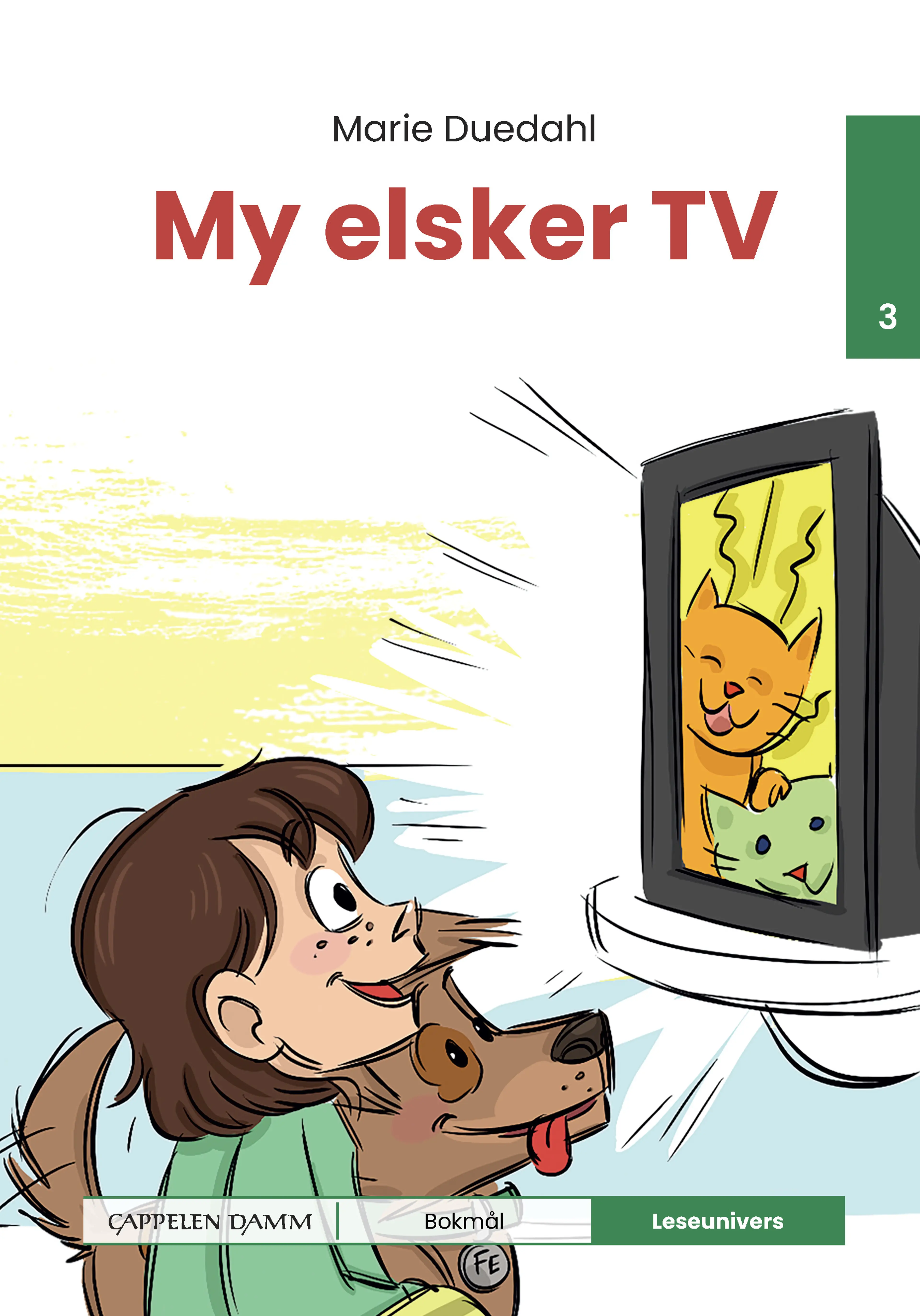 Omslag Leseunivers 3: My elsker TV av Marie Duedahl (Innbundet)