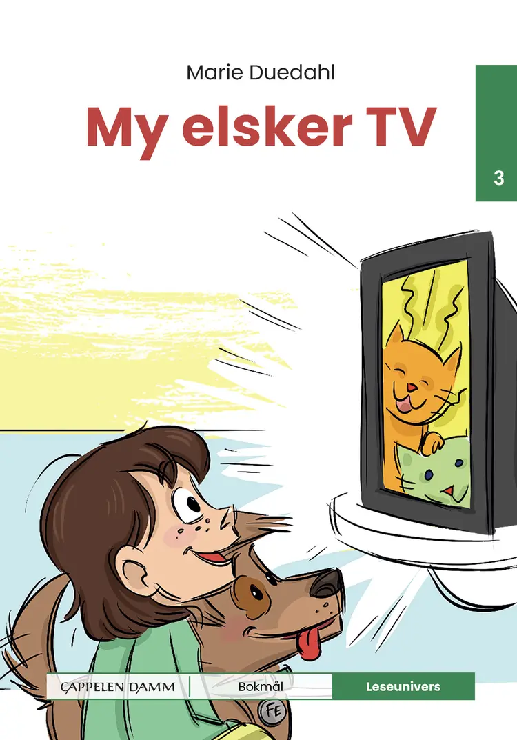 Omslag Leseunivers 3: My elsker TV av Marie Duedahl (Innbundet)