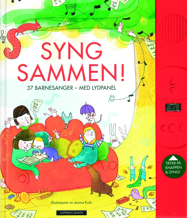 Omslag Syng sammen! 37 barnesanger - med lydpanel av Tina Ahlin (Innbundet)