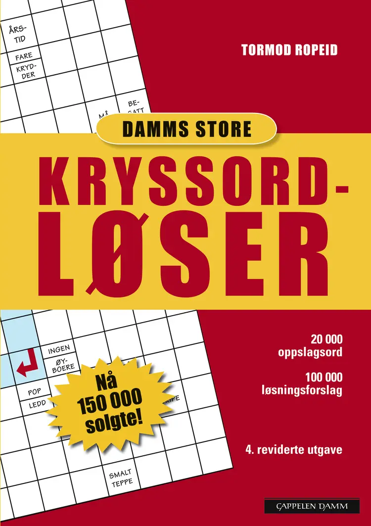 Omslag Damms store kryssordløser av Tormod Ropeid (Innbundet)