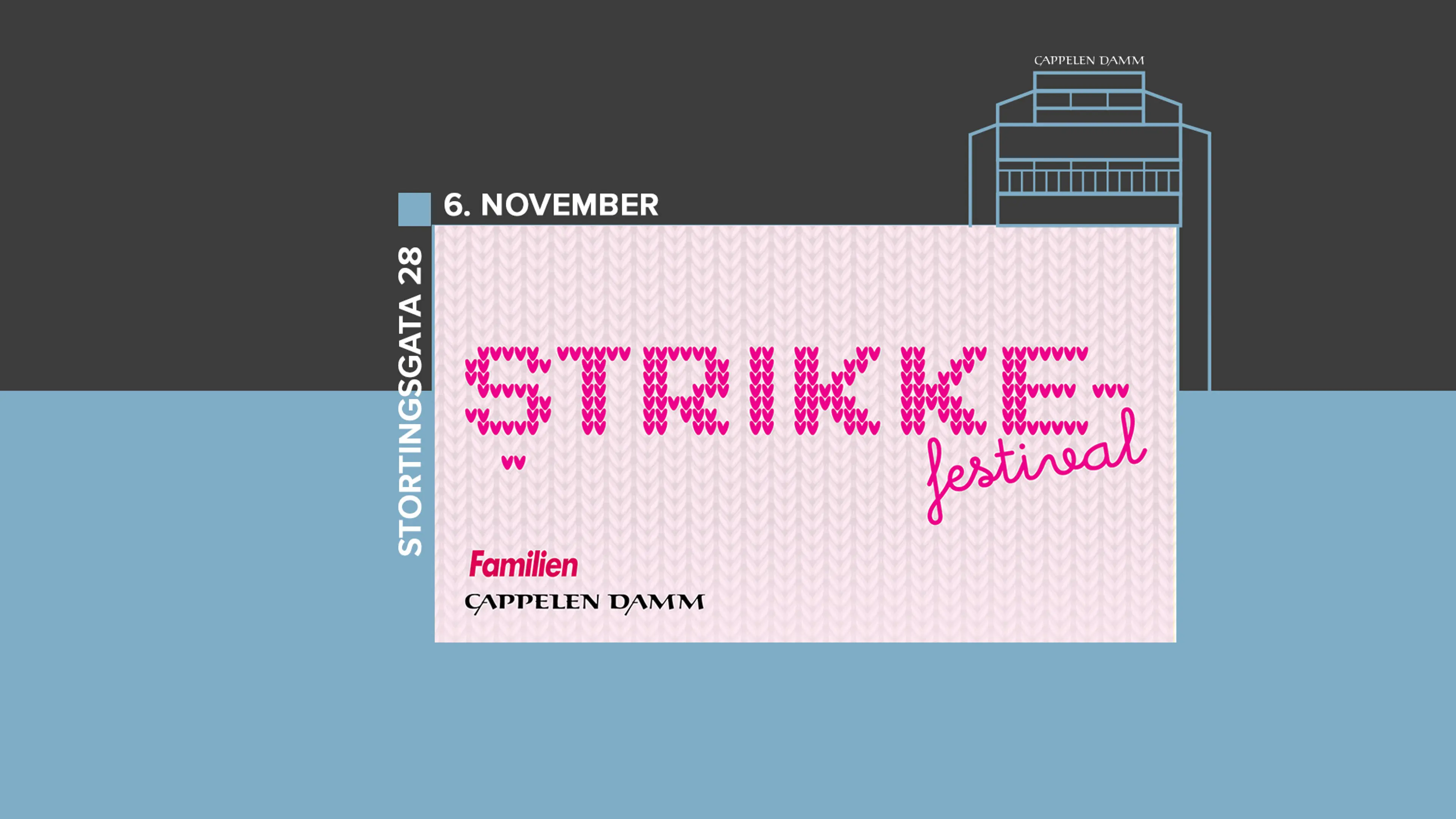 Strikkefestival 6. november 2025 - banner