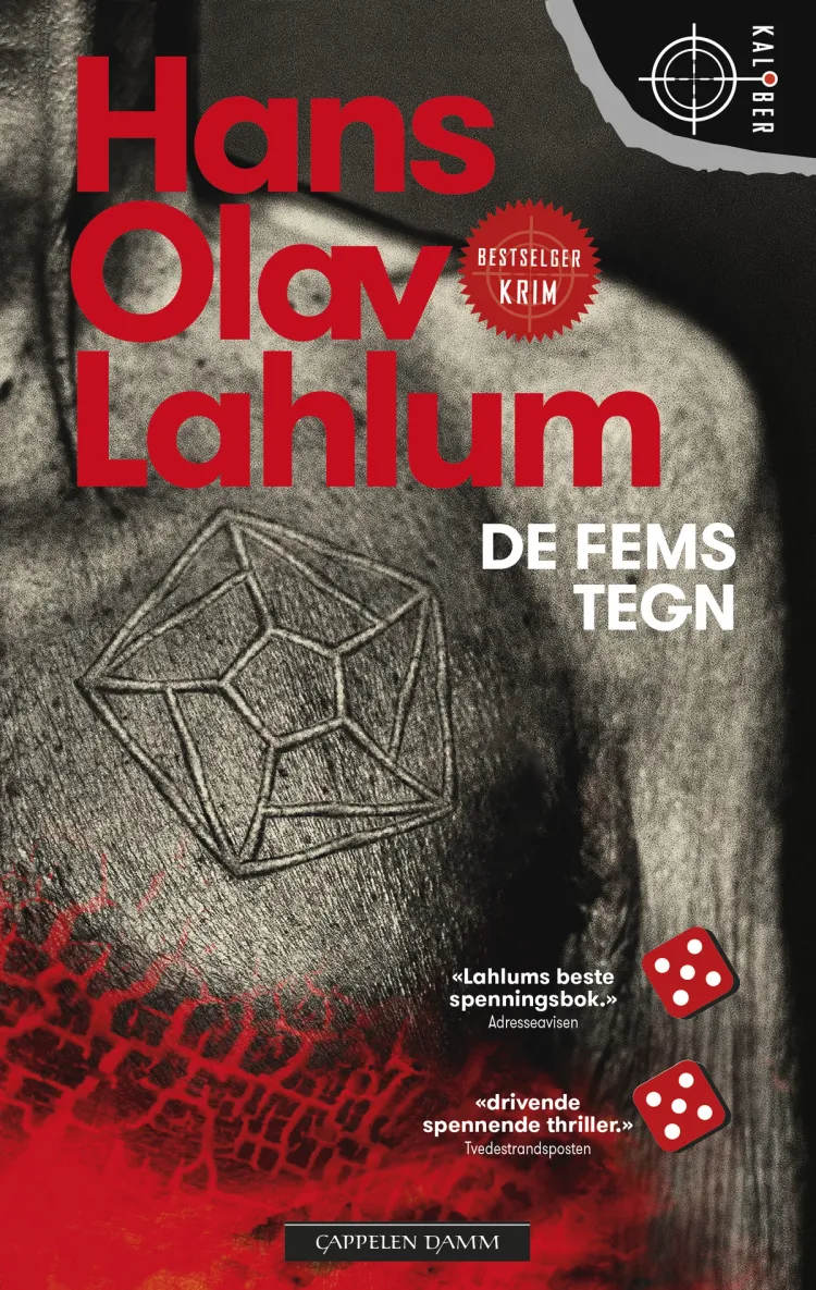 Omslag De fems tegn av Hans Olav Lahlum (Heftet)