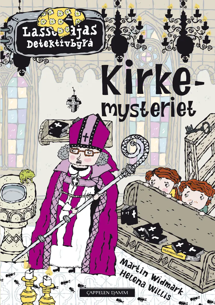 Omslag LasseMaja - Kirkemysteriet av Martin Widmark (Innbundet)