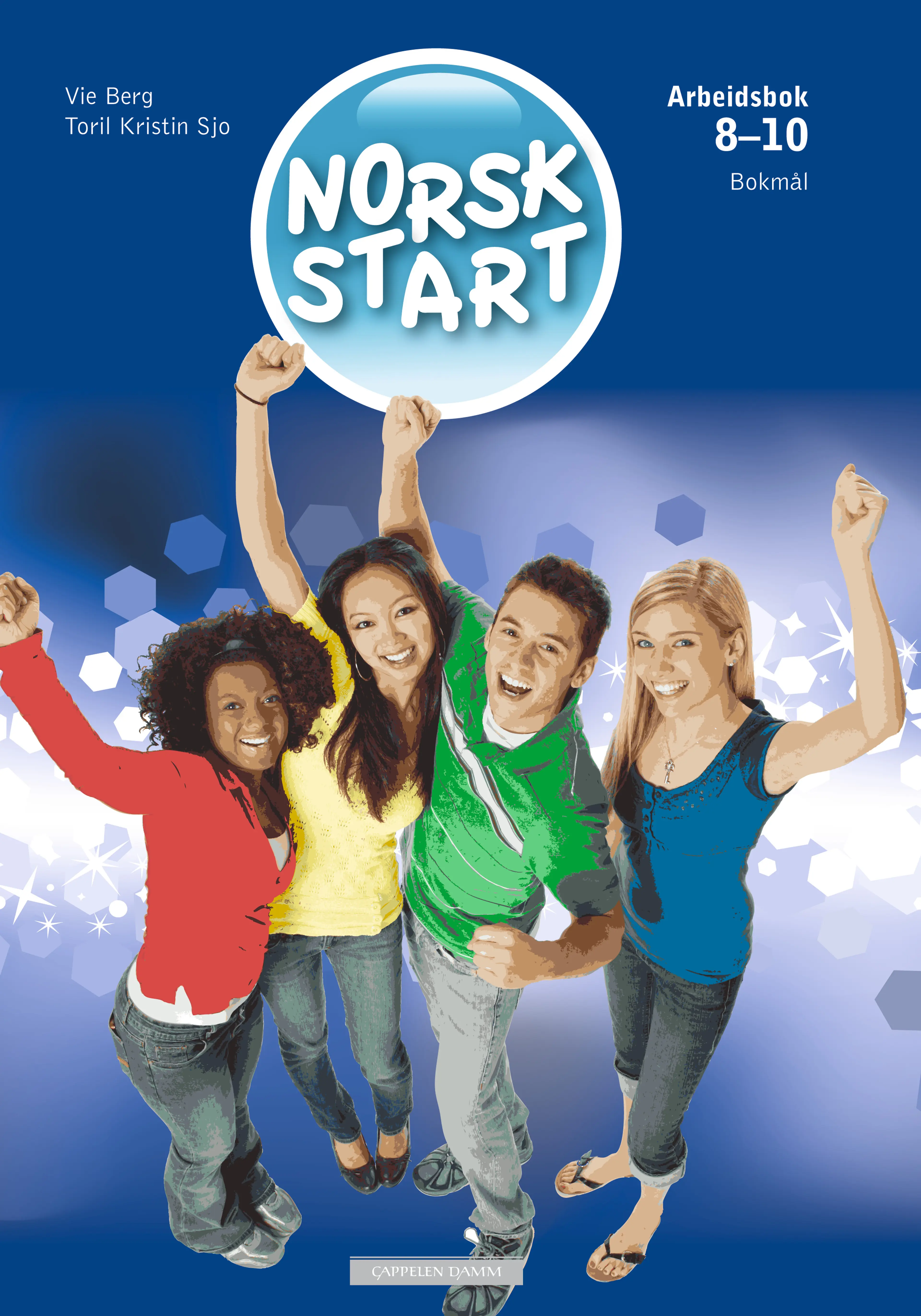 Omslag Norsk start 8-10 Arbeidsbok Nivå 1, 2 og 3 av Vie Berg og Toril Kristin Sjo (Heftet)