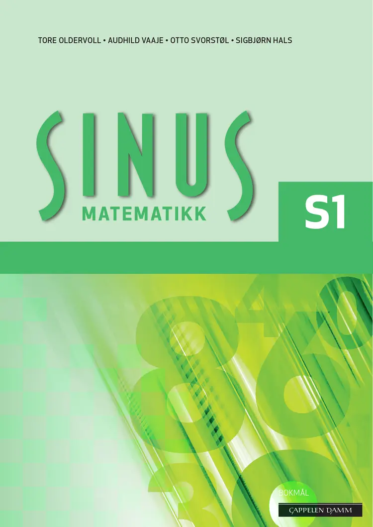 Omslag Sinus S1 Lærebok (2018) av Tore Oldervoll, Sigbjørn Hals, Audhild Vaaje og Otto Svorstøl (Innbundet)