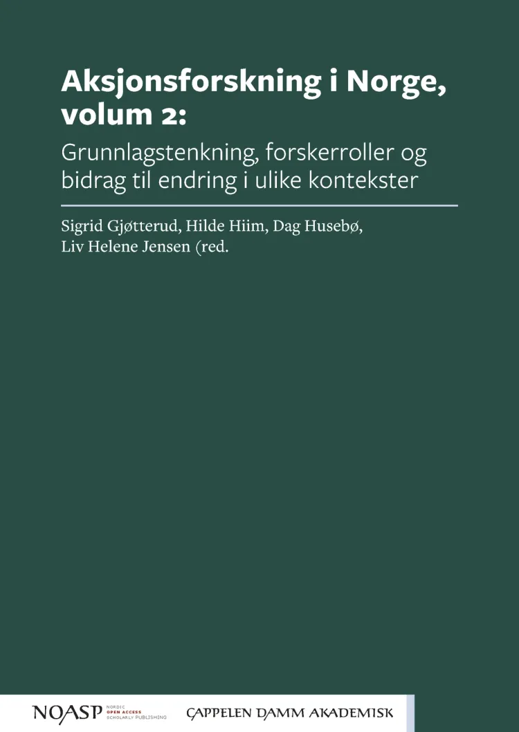 Omslag Aksjonsforskning i Norge, volum 2 av Sigrid Gjøtterud, Hilde Hiim, Dag Husebø og Liv Helene Jensen (red.) (Ebok)