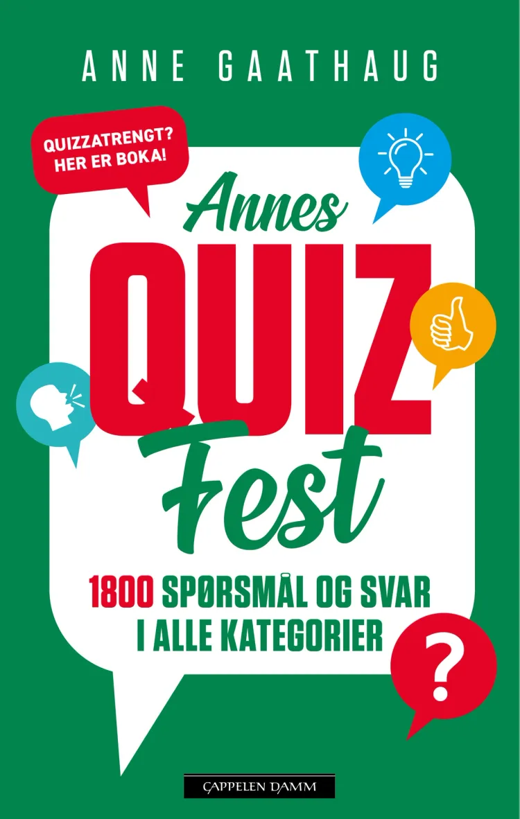 Omslag Annes Quizfest av Anne Gaathaug (Innbundet)