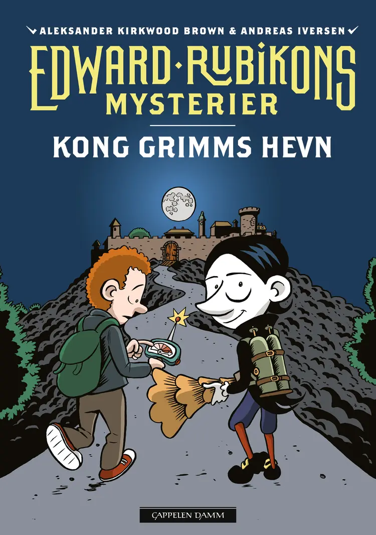 Omslag Edward Rubikons mysterier: Kong Grimms hevn av Aleksander Kirkwood Brown og Andreas Iversen (Ebok)