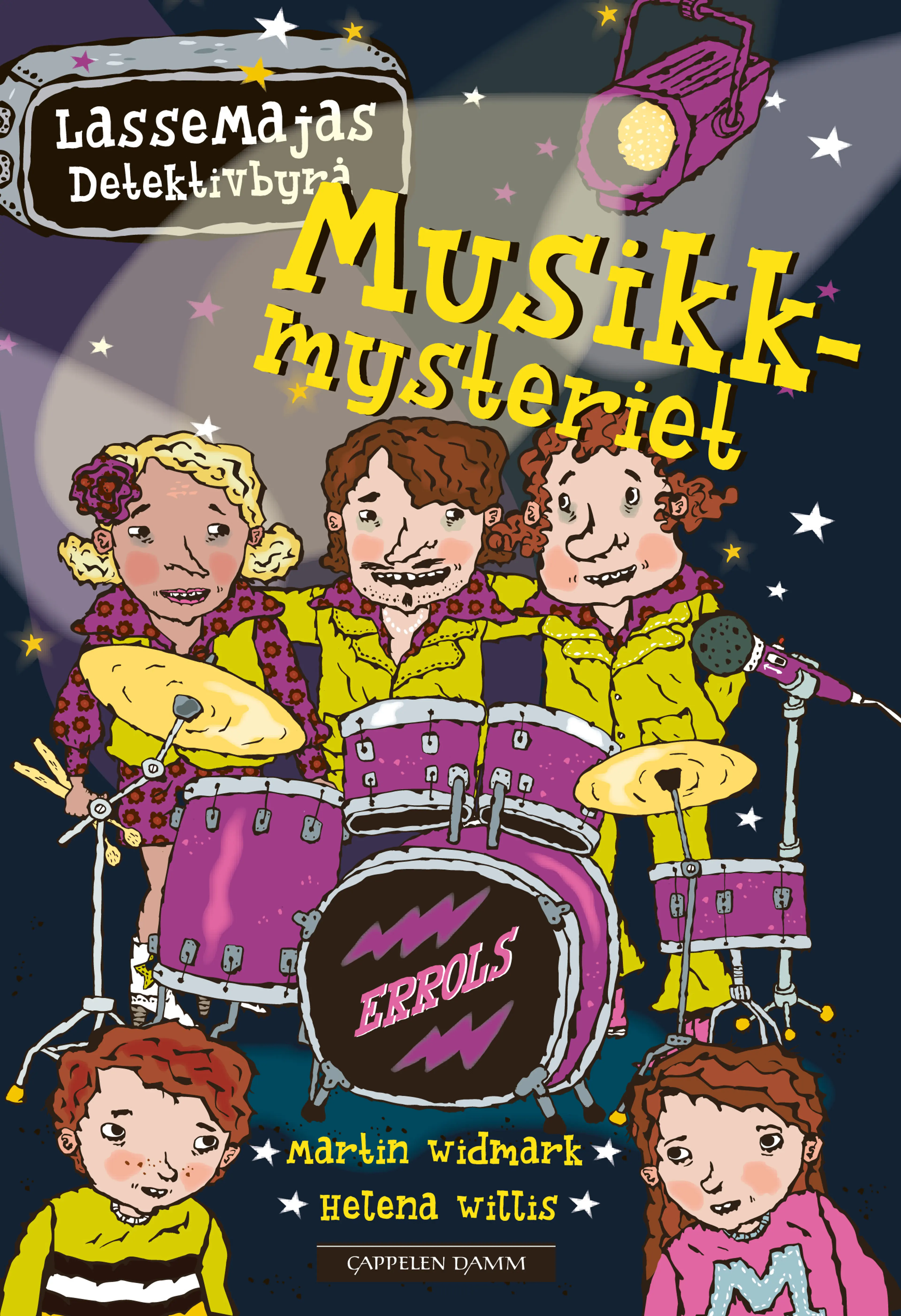 Omslag LasseMajas Detektivbyrå: Musikkmysteriet av Martin Widmark (Innbundet)
