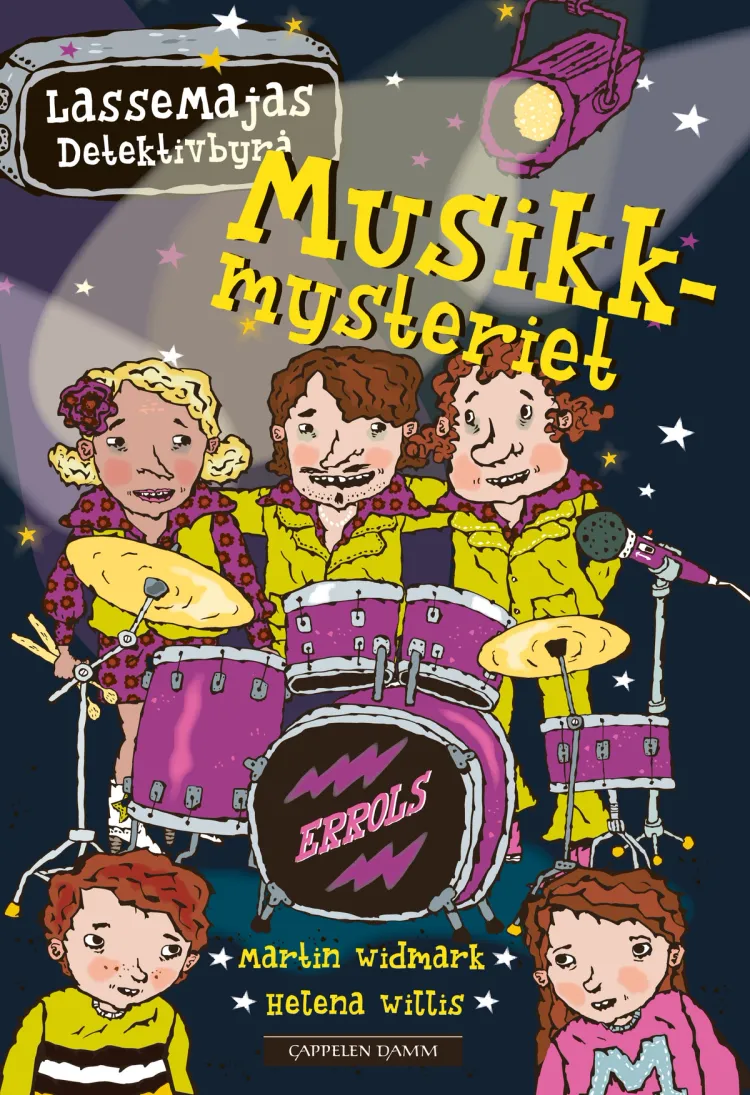Omslag LasseMajas Detektivbyrå: Musikkmysteriet av Martin Widmark (Innbundet)