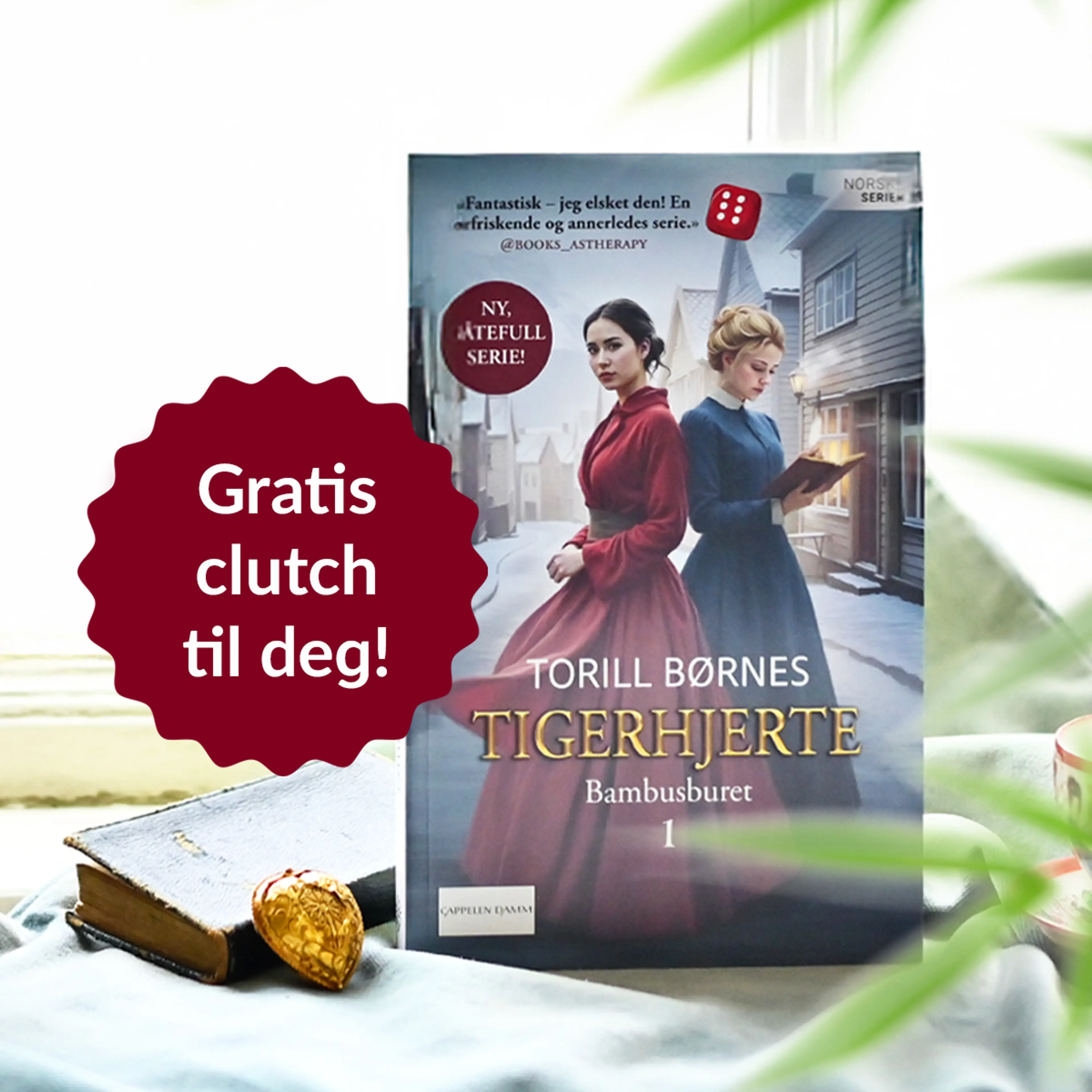 Foto av første bok i serien Tigerhjerte