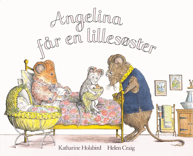 Omslag Angelina får en lillesøster av Katharine Holabird (Innbundet)
