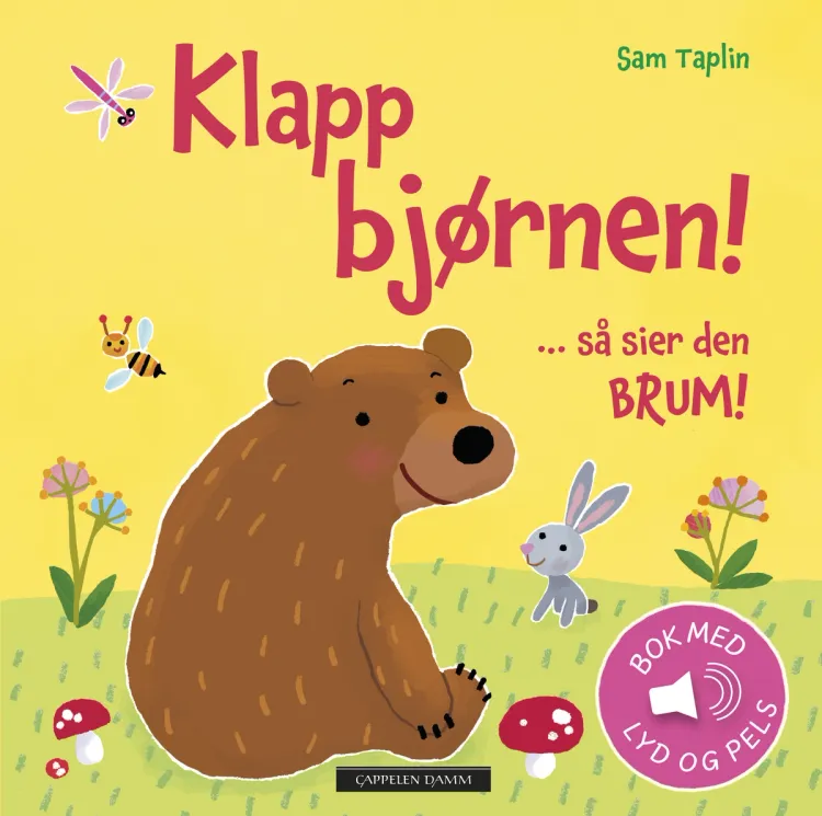 Omslag Klapp bjørnen ... så sier den BRUM! av Sam Taplin (Innbundet)