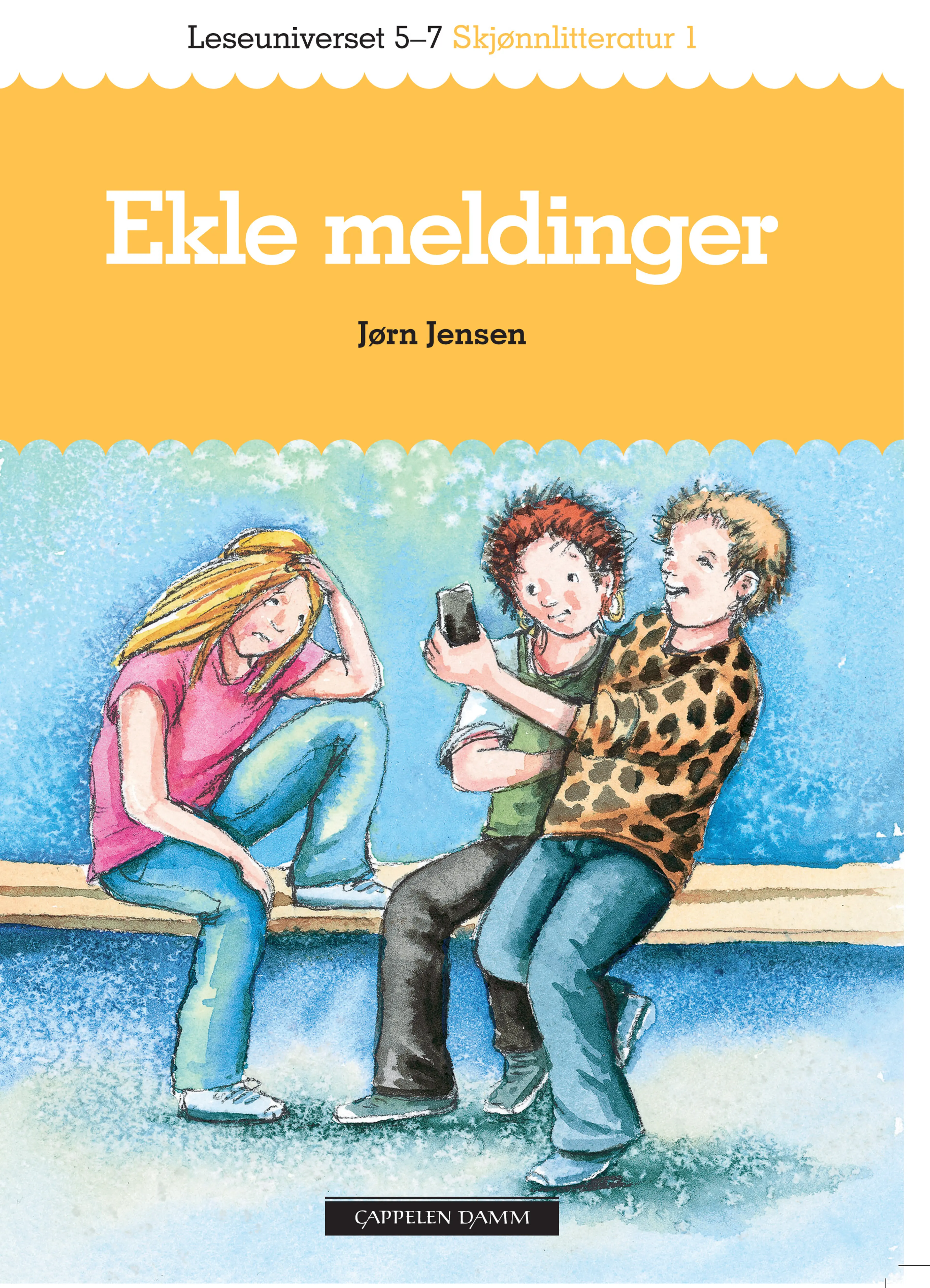 Omslag Leseuniverset 5-7 Skjønnlitteratur 1: Ekle meldinger av Jørn Jensen (Heftet)