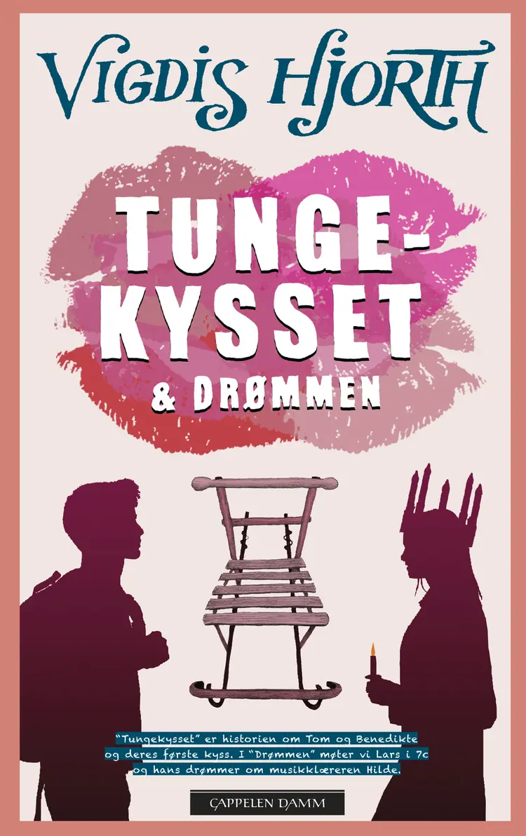 Omslag Tungekysset og drømmen / På hjørnet om kvelden av Vigdis Hjorth (Innbundet)