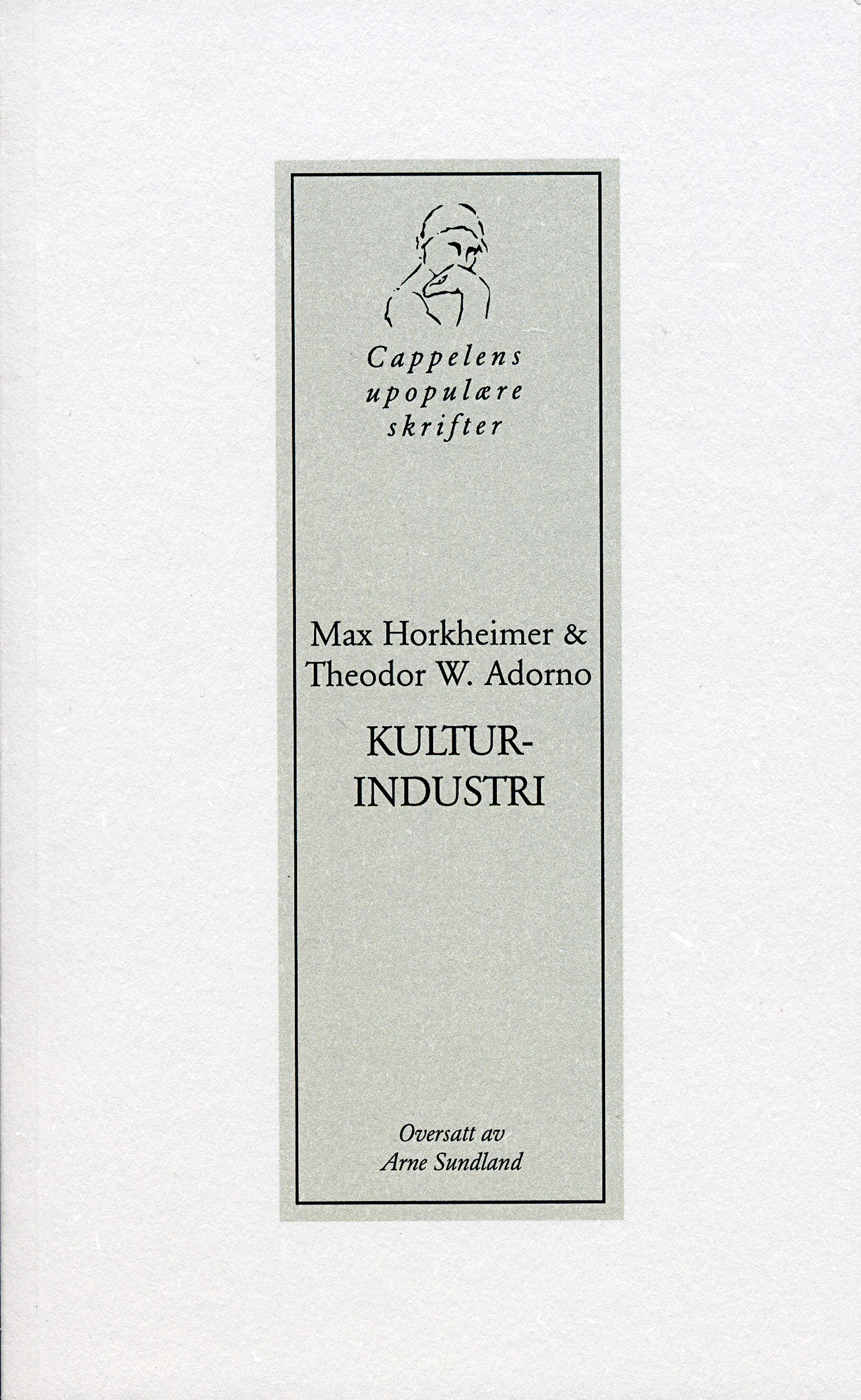 Omslag Kulturindustri av Theodor W. Adorno og Max Horkheimer (Heftet)