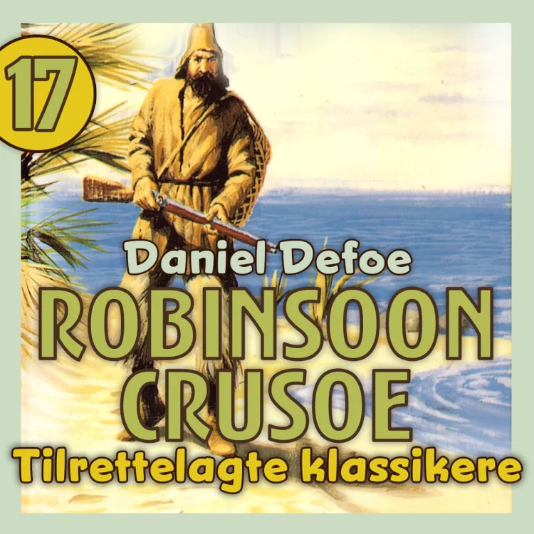 Omslag Robinson Crusoe av Daniel Defoe (Lydbok)